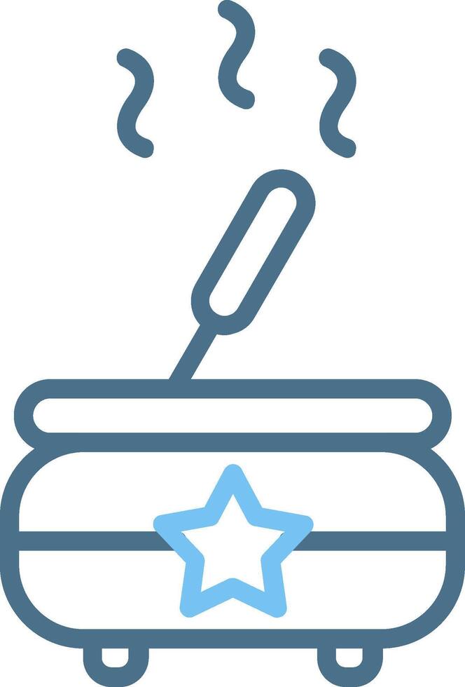 Incense Line Two Colour Icon Design vector