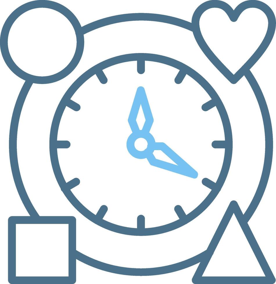 Lifestyle Line Two Colour Icon Design vector