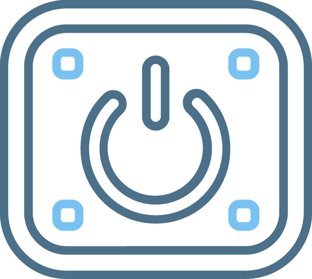Power Button Line Two Colour Icon Design vector
