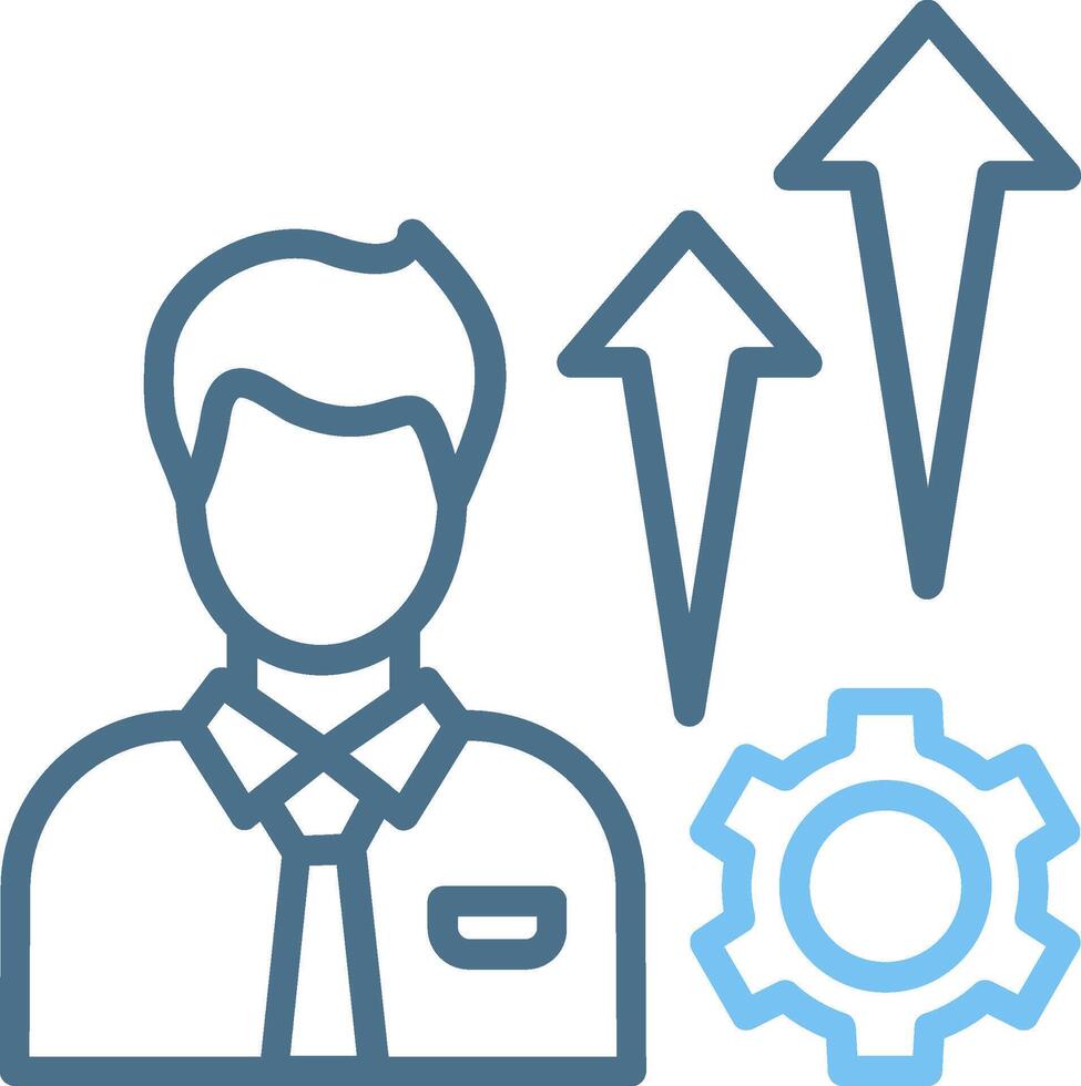Professional Development Line Two Colour Icon Design vector