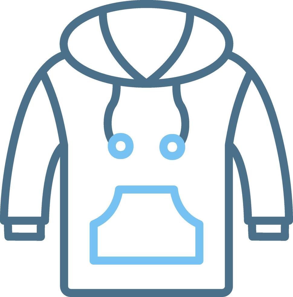 Sweatshirt Line Two Colour Icon Design vector