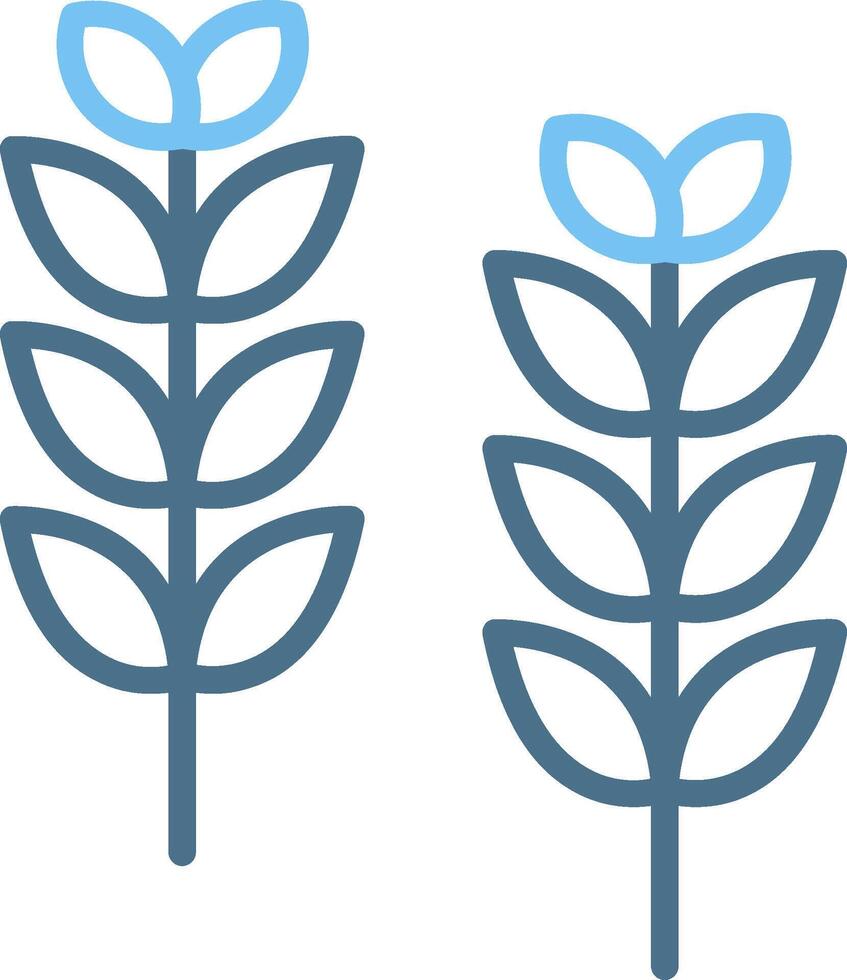 Wheat Line Two Colour Icon Design vector