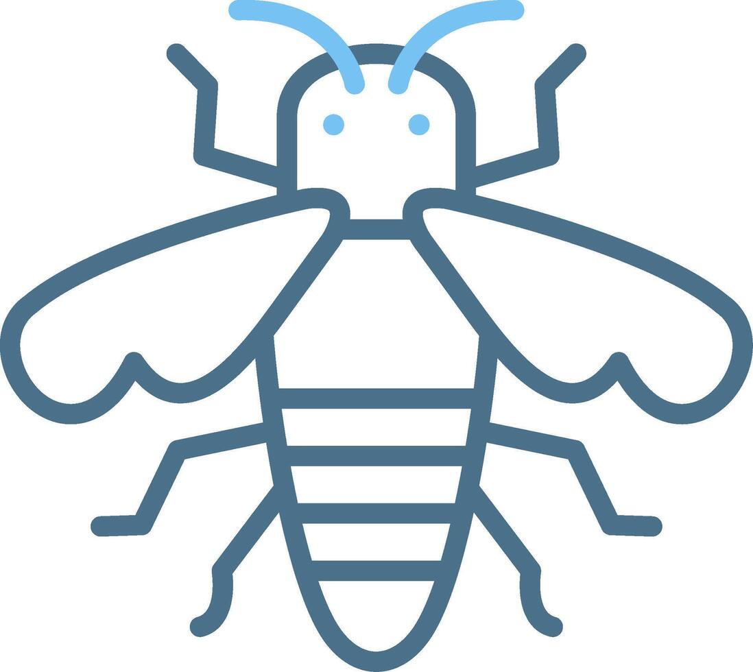 Bee Line Two Colour Icon Design vector