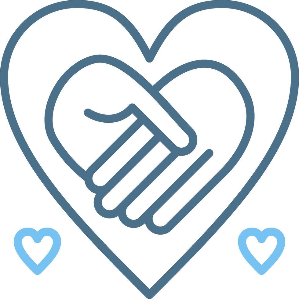 Empathy Line Two Colour Icon Design vector