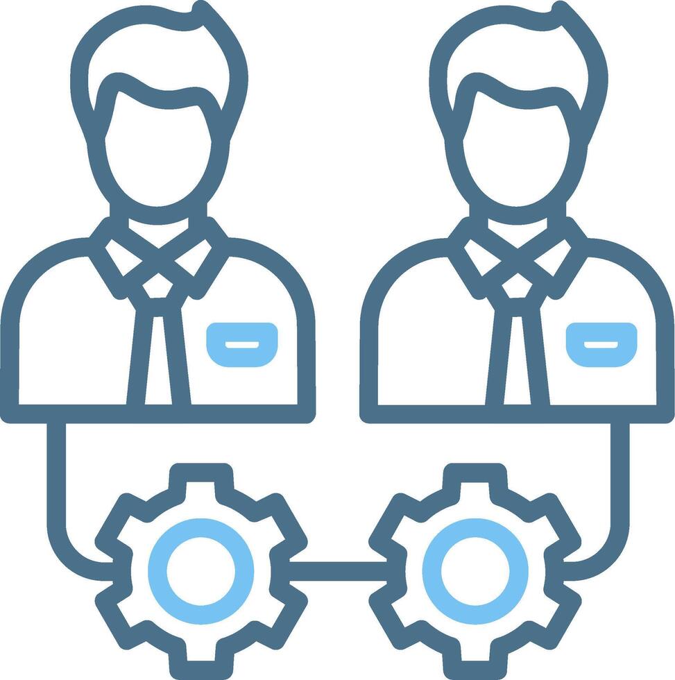 Human Resources Line Two Colour Icon Design vector