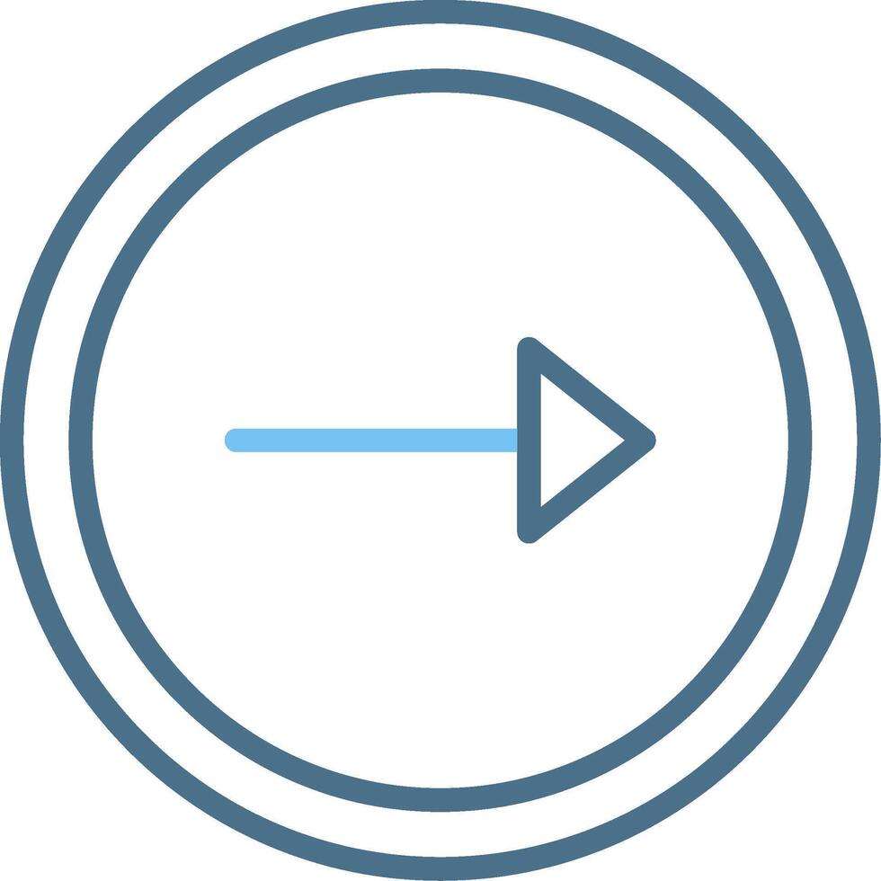 Next Line Two Colour Icon Design vector
