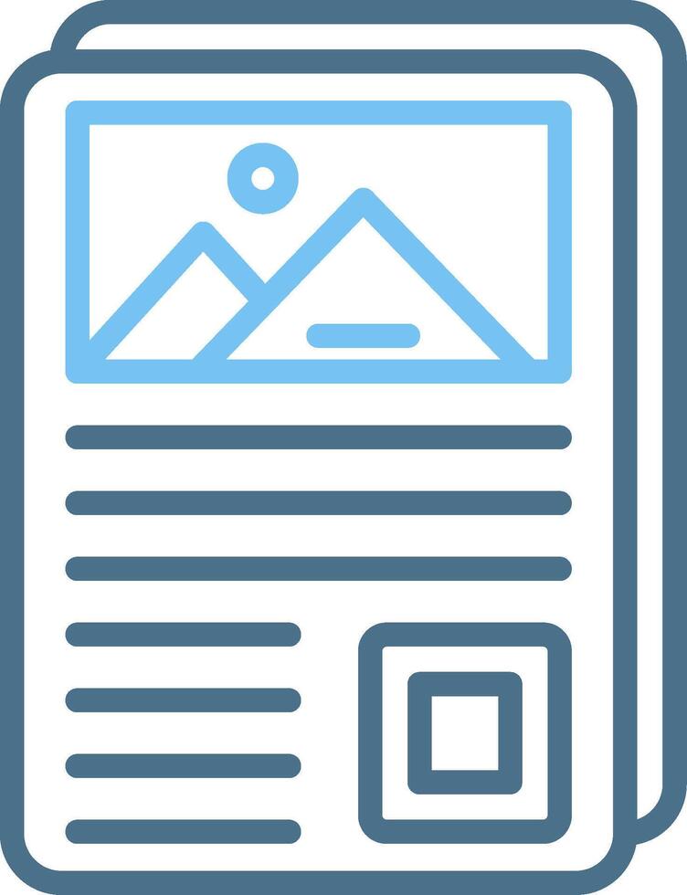 Poster Line Two Colour Icon Design vector