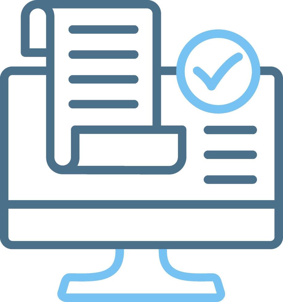 Screen Line Two Colour Icon Design vector