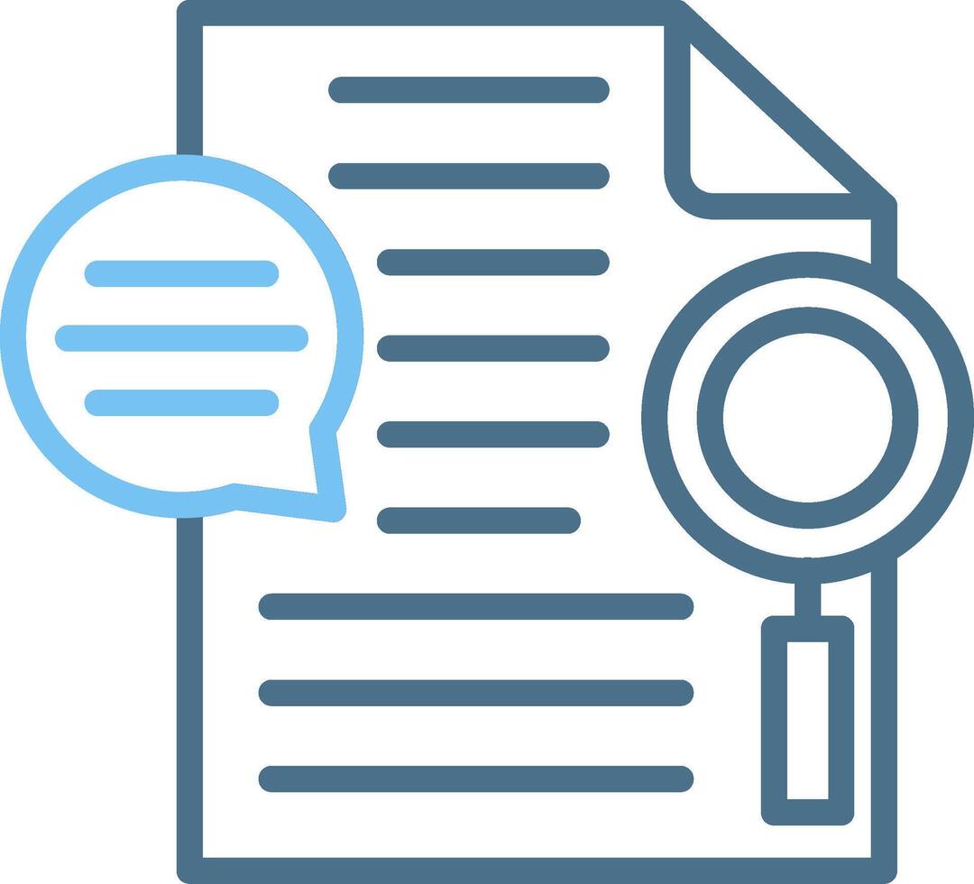 Review Line Two Colour Icon Design vector