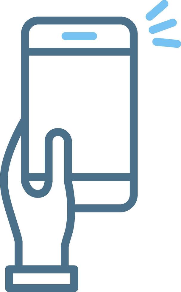 Selfie Line Two Colour Icon Design vector