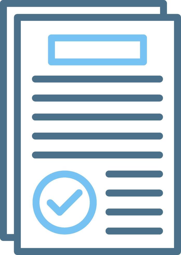 Survey Line Two Colour Icon Design vector