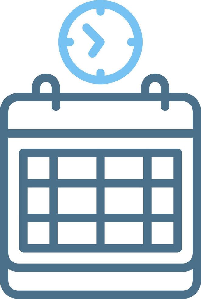 Work schedule Line Two Colour Icon Design vector