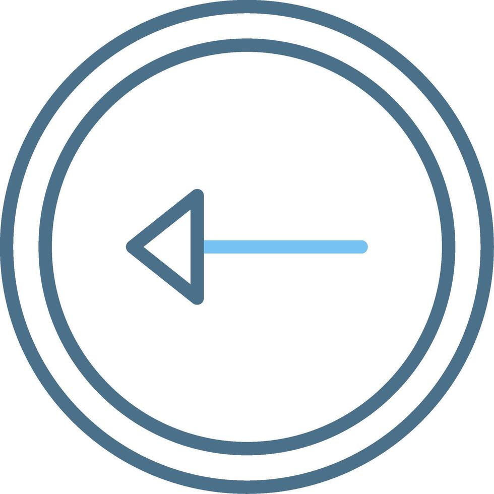 Back Line Two Colour Icon Design vector