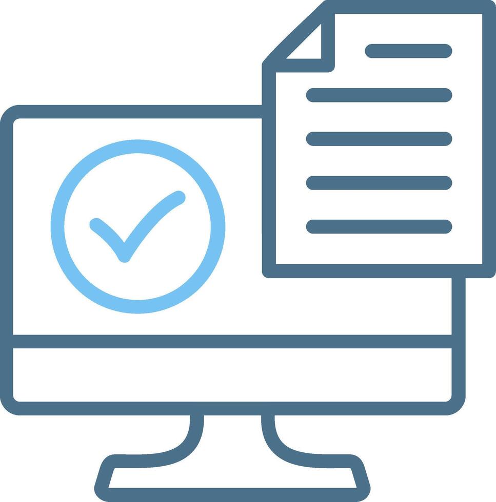 Computer Line Two Colour Icon Design vector