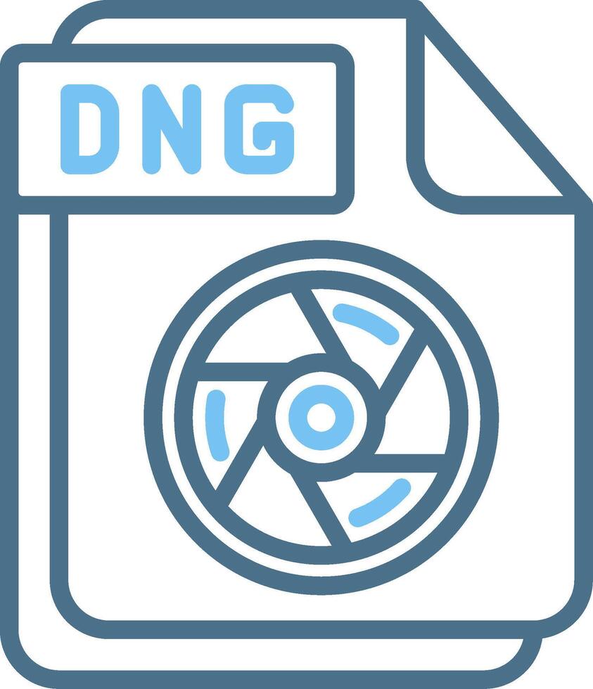 DNG Line Two Colour Icon Design vector