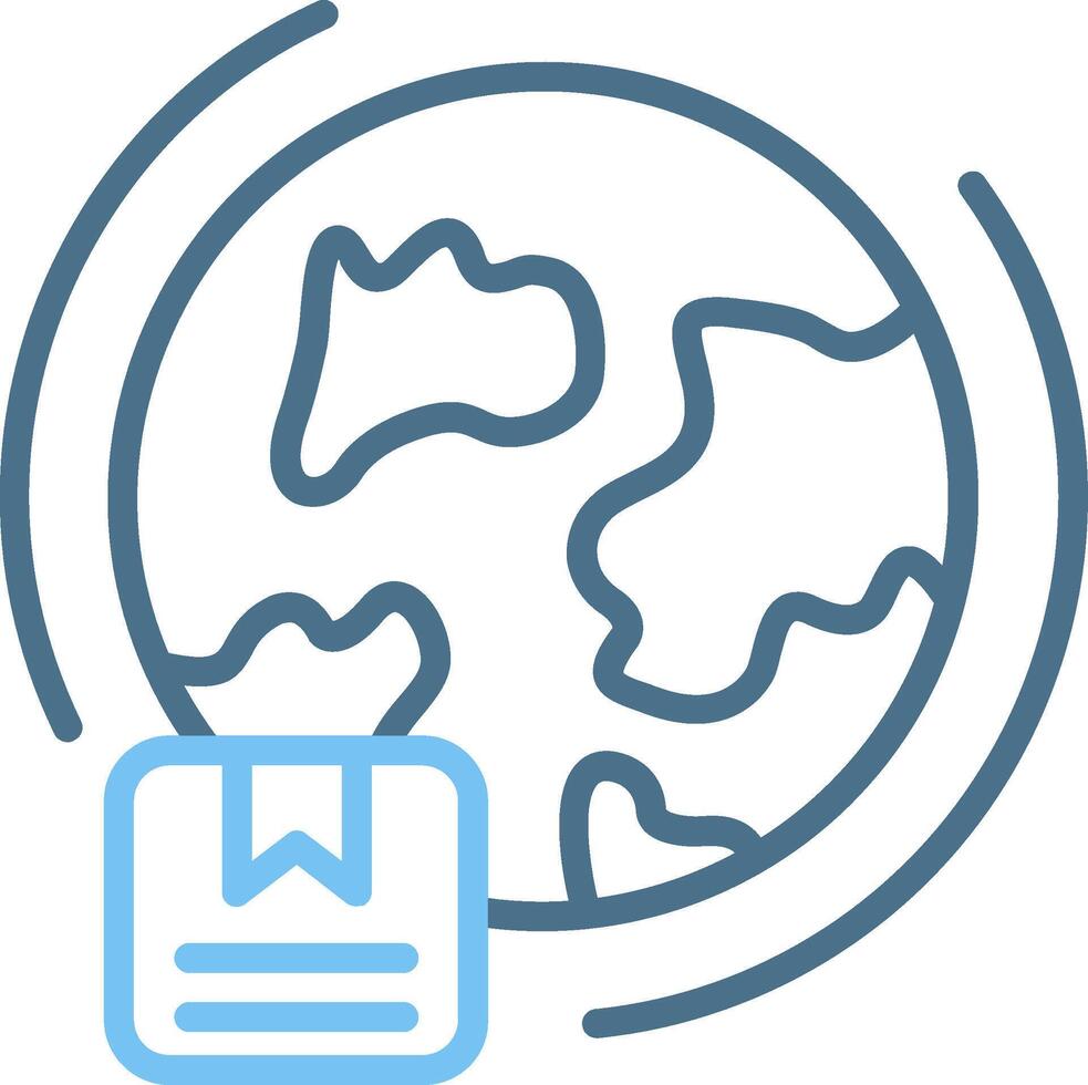 Export Line Two Colour Icon Design vector
