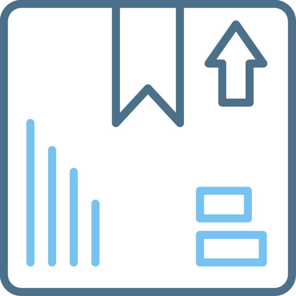 Package Line Two Colour Icon Design vector
