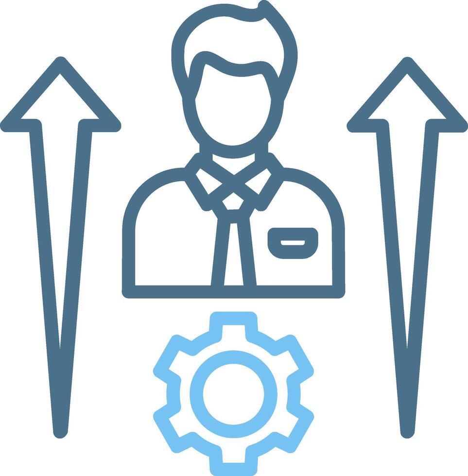 Personal Development Line Two Colour Icon Design vector