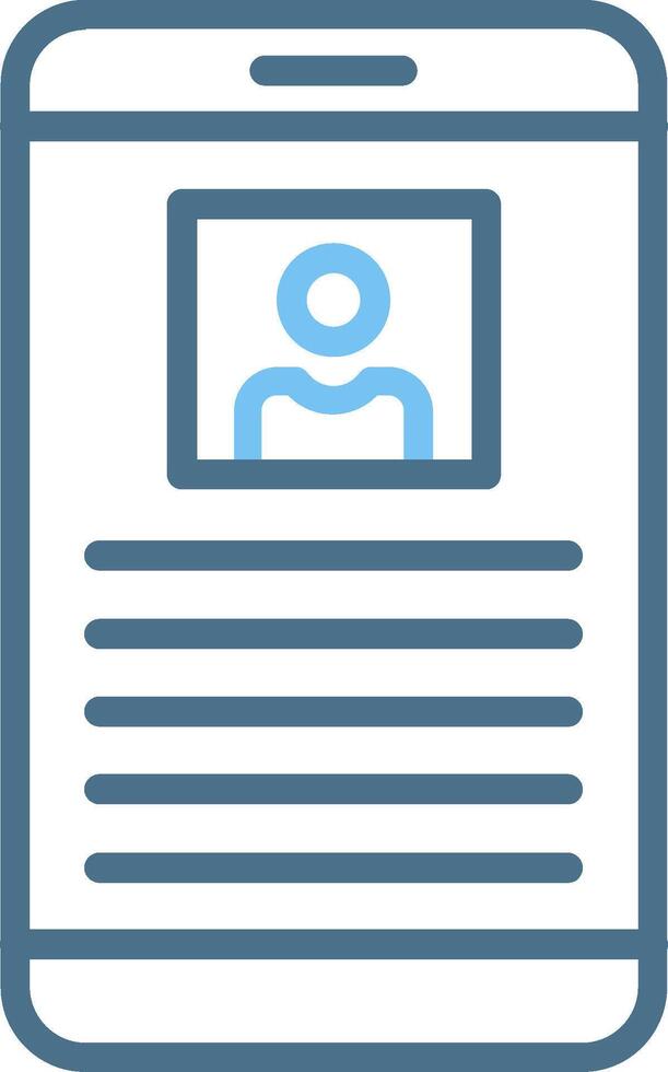 Profile Line Two Colour Icon Design vector