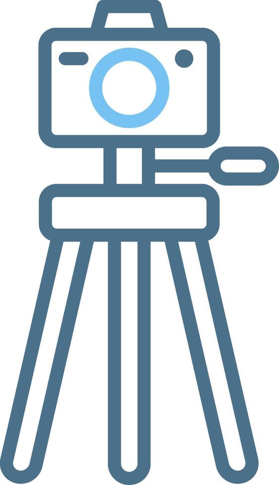 Camera Stand Line Two Colour Icon Design vector
