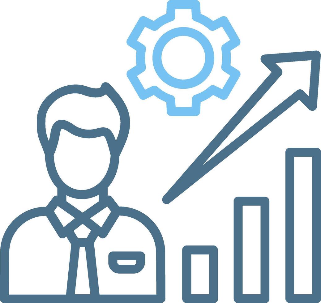 Career Line Two Colour Icon Design vector