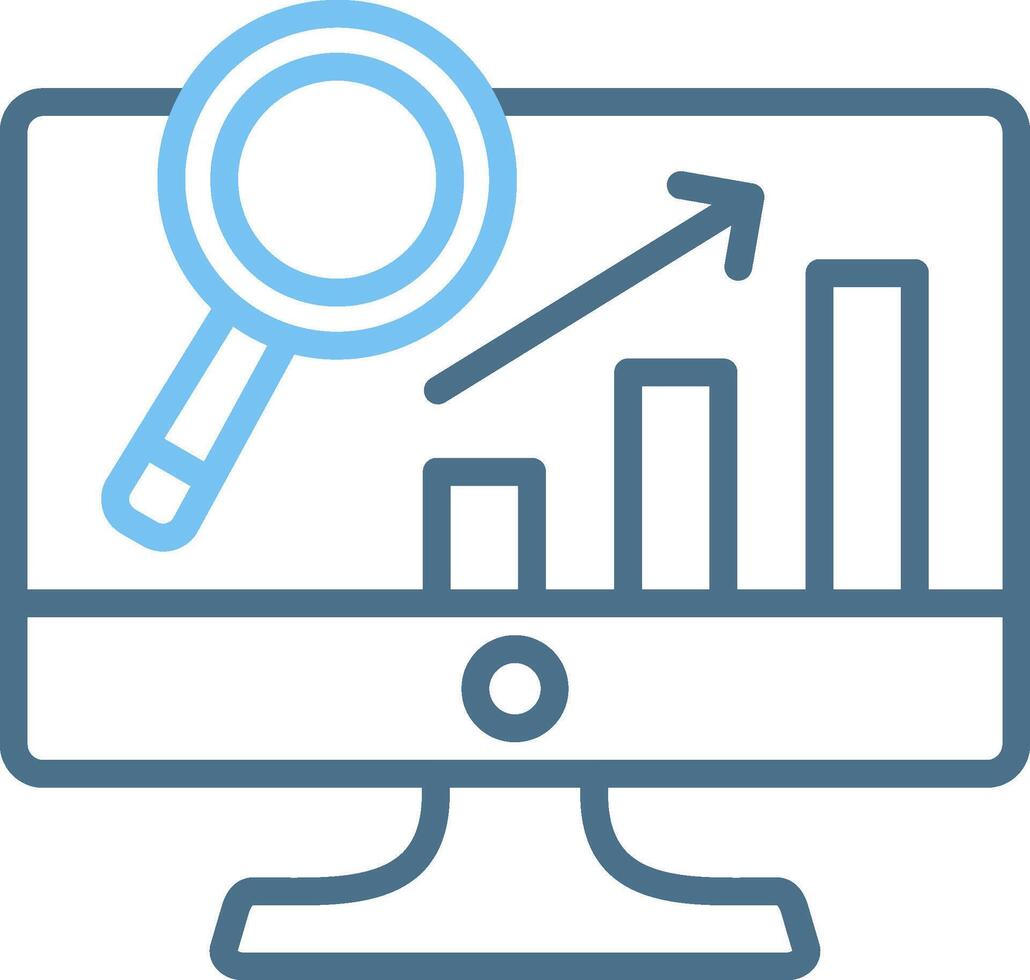 Data Analytics Line Two Colour Icon Design vector