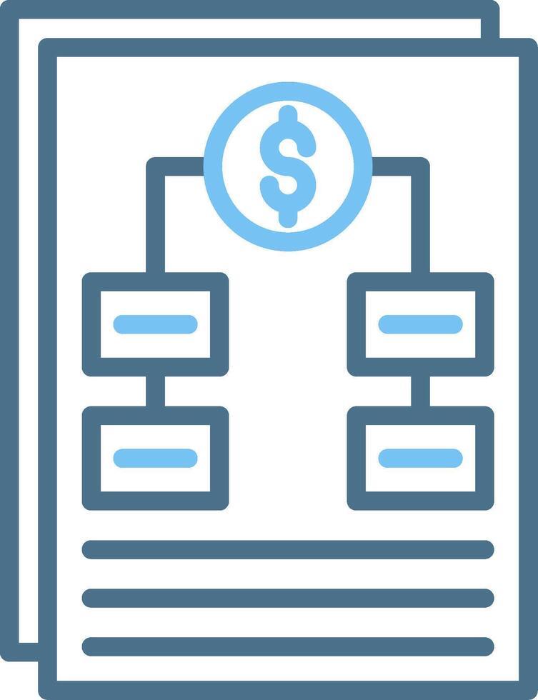 Financial Planning Line Two Colour Icon Design vector