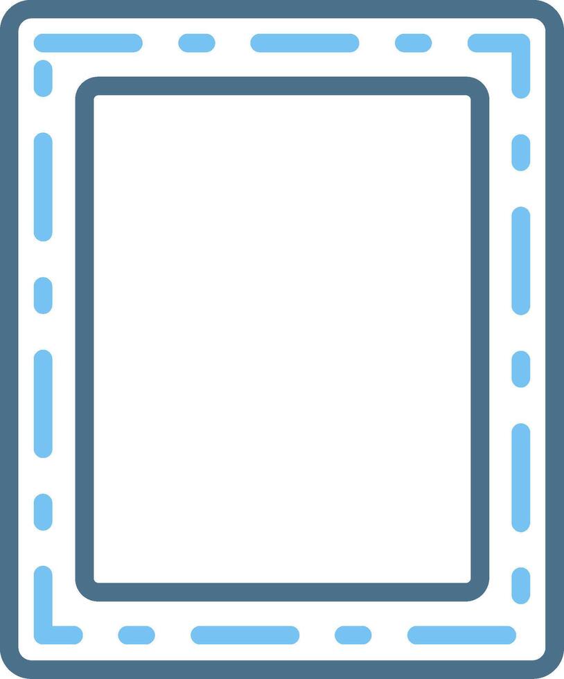 Frame Line Two Colour Icon Design vector