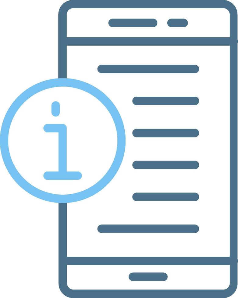 Info Line Two Colour Icon Design vector