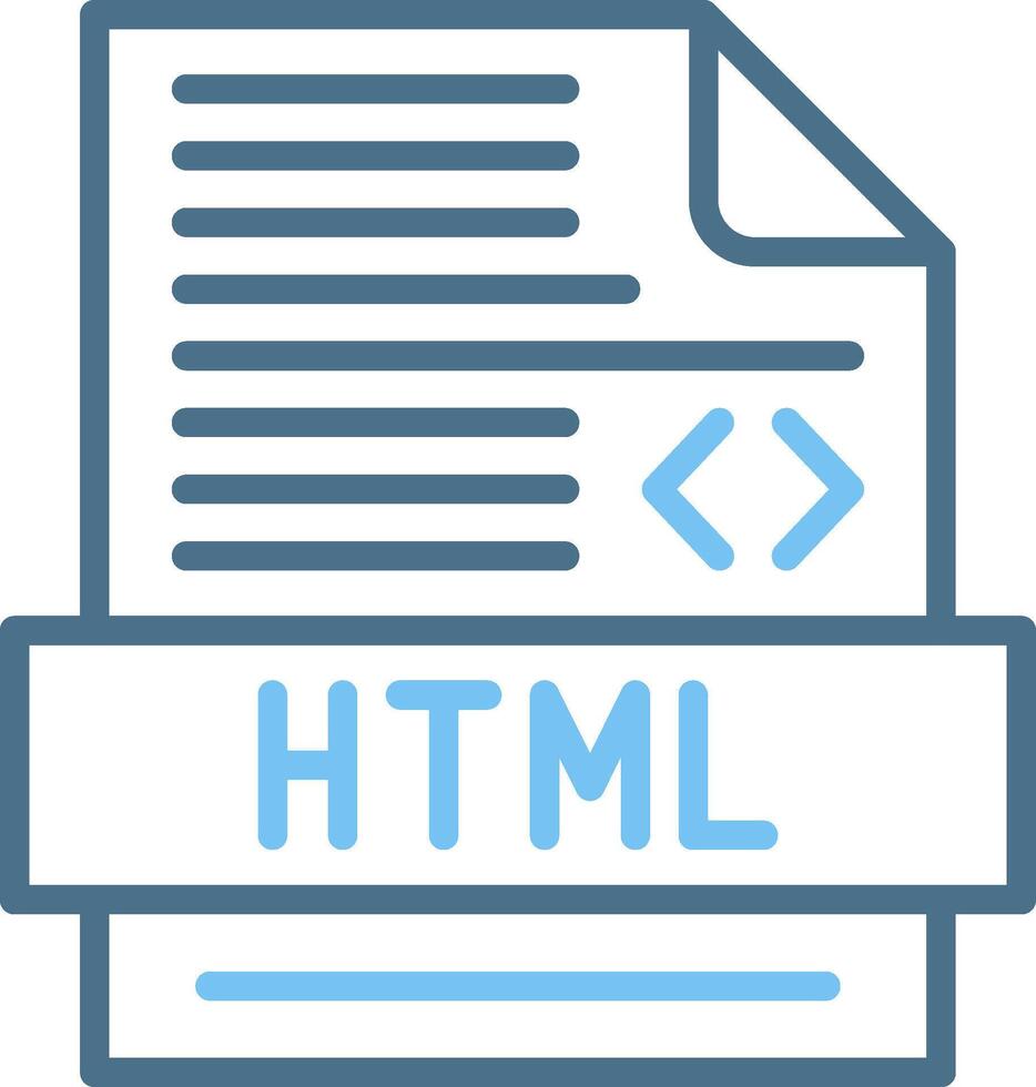 Html Line Two Colour Icon Design vector
