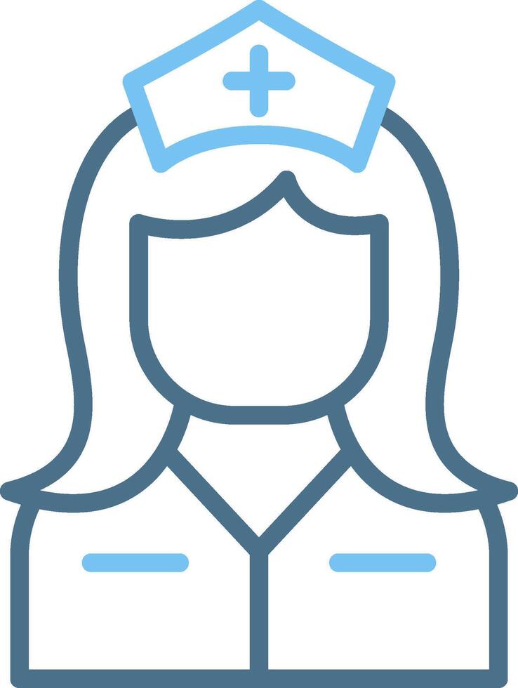 Nurse Line Two Colour Icon Design vector