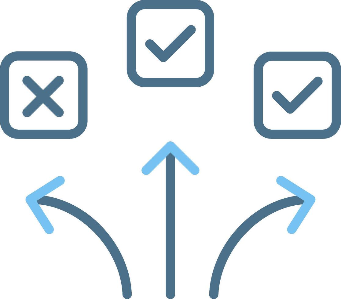 Pathways Line Two Colour Icon Design vector