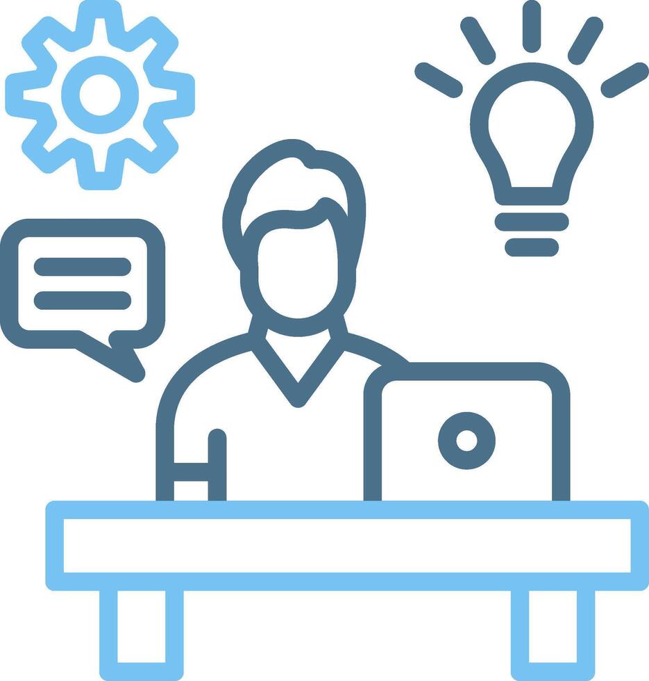 Skill Line Two Colour Icon Design vector