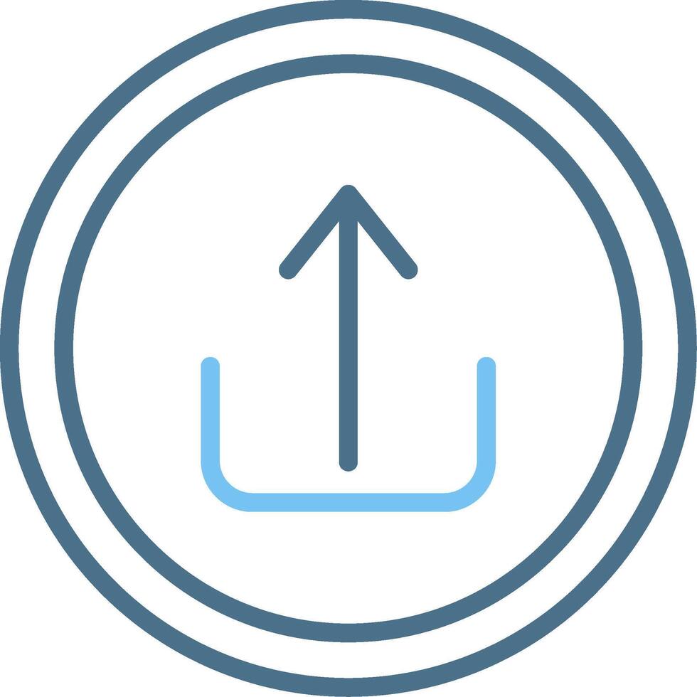 Upload Line Two Colour Icon Design vector