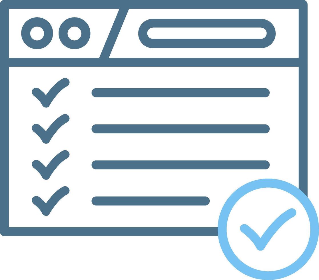 Web Browser Line Two Colour Icon Design vector