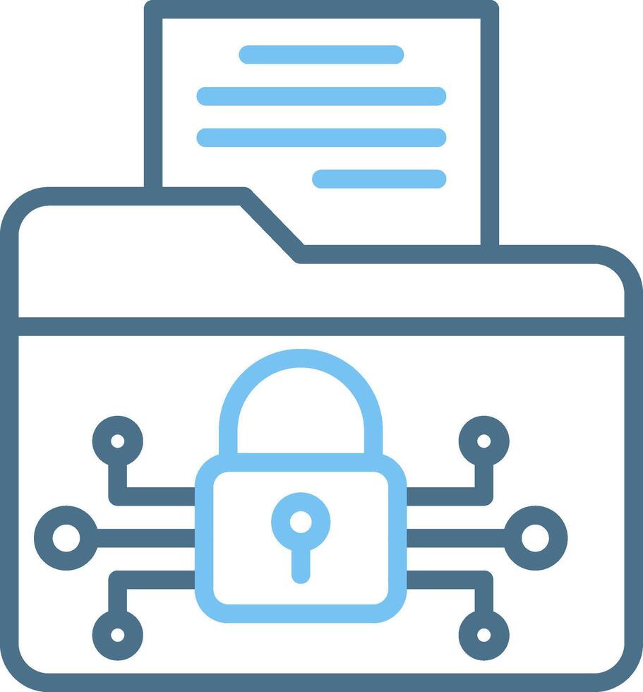 Data Encryption Line Two Colour Icon Design vector