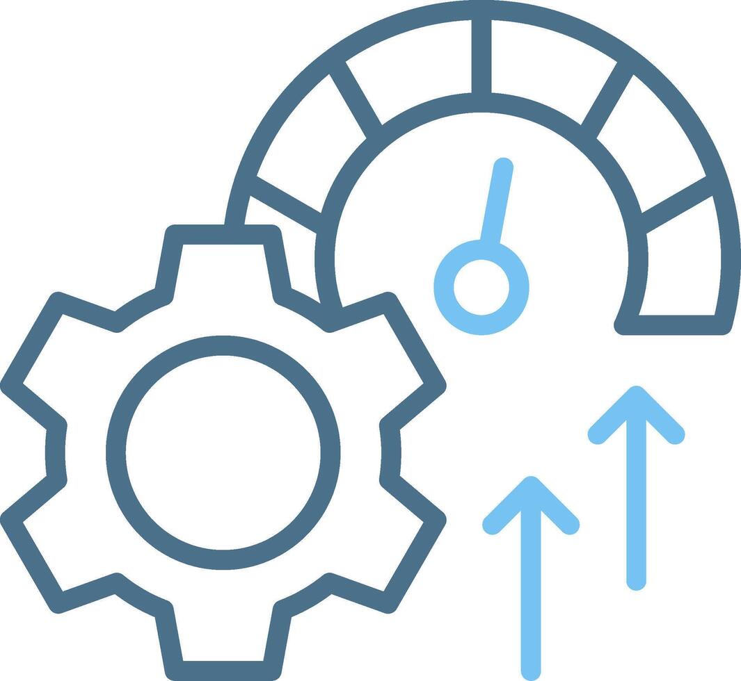 Efficiency Line Two Colour Icon Design vector
