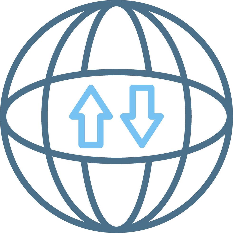Global OnLine Two Colour Line Two Colour Icon Design vector