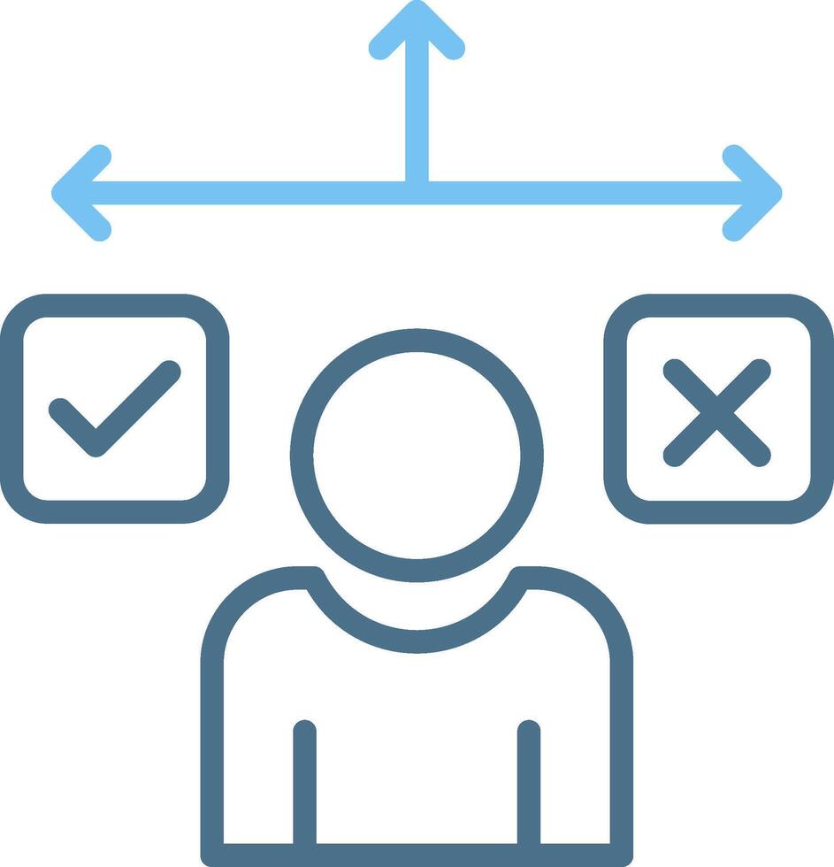 Guide Line Two Colour Icon Design vector