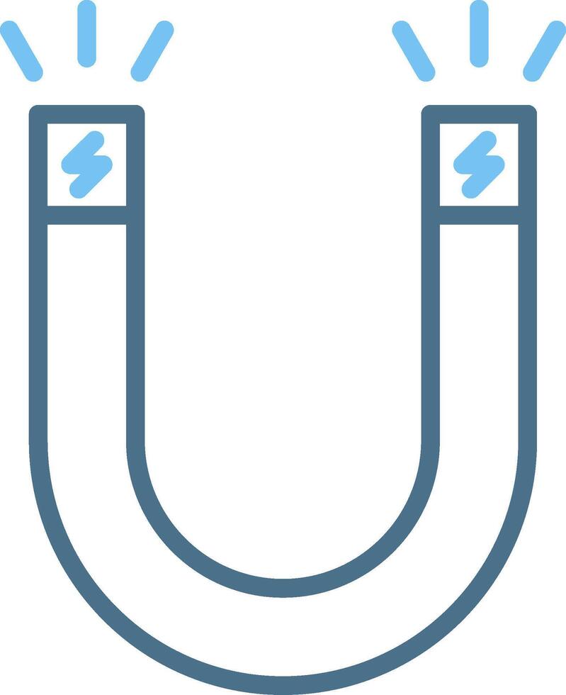 Magnetism Line Two Colour Icon Design vector