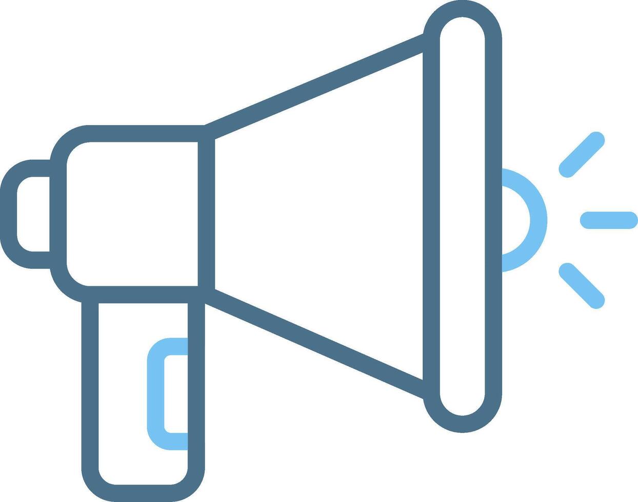 Mega phone Line Two Colour Icon Design vector