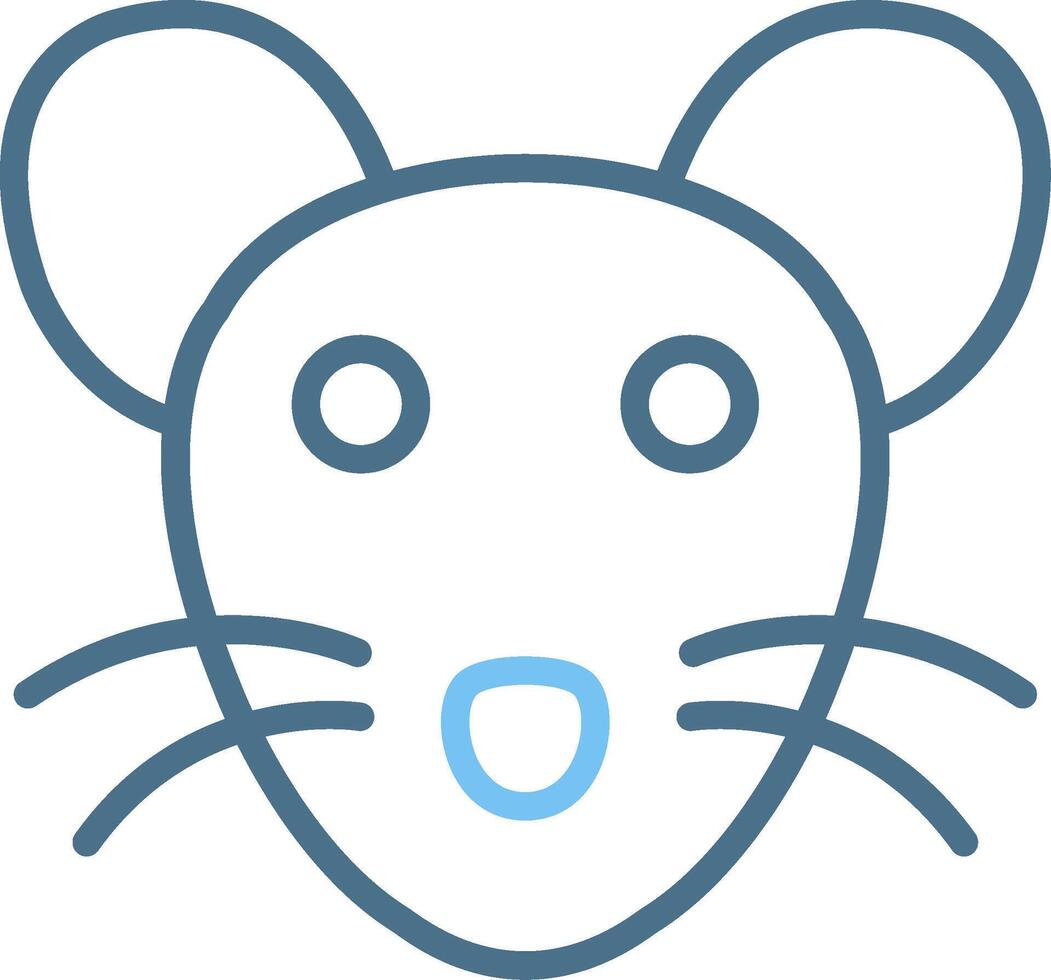 Rat Line Two Colour Icon Design vector