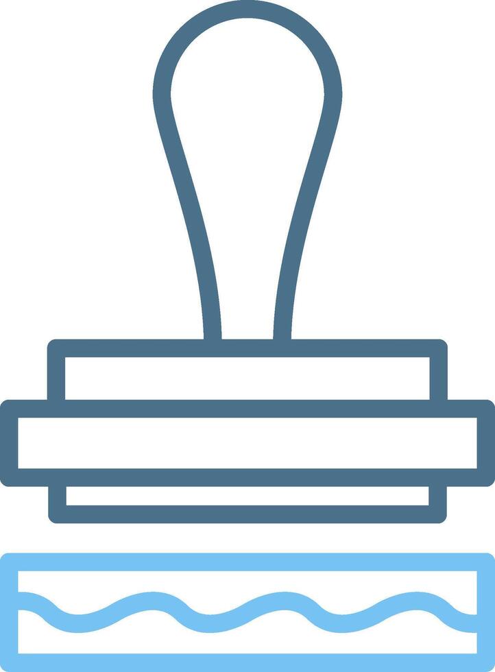 Stamp Line Two Colour Icon Design vector