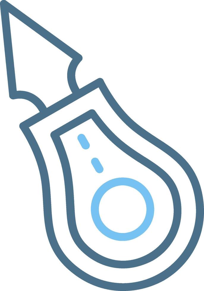 Threader Line Two Colour Icon Design vector