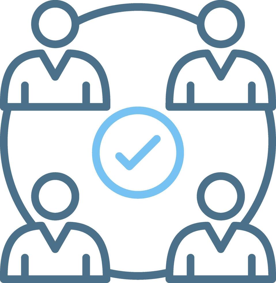 Team Line Two Colour Icon Design vector
