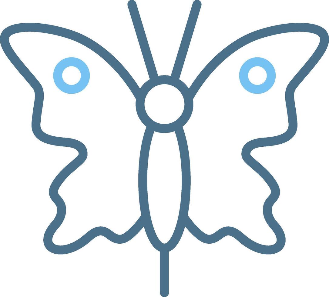 Butterfly Line Two Colour Icon Design vector