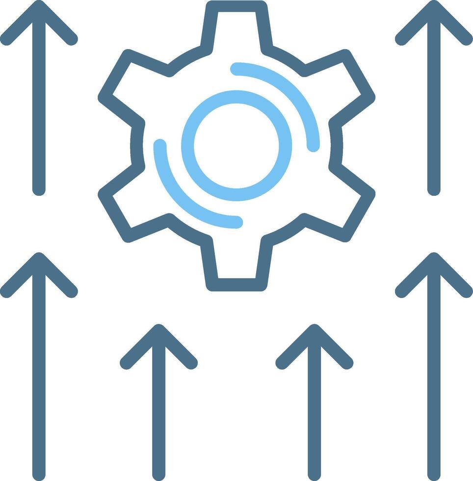 Improvement Line Two Colour Icon Design vector