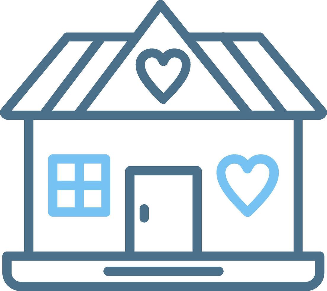 Shelter Line Two Colour Icon Design vector