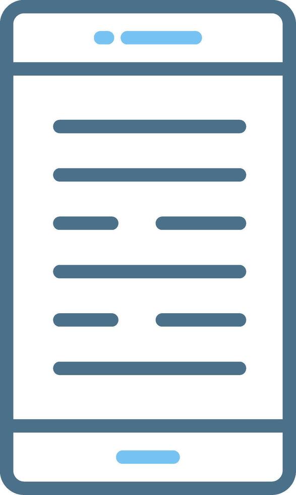 Smart Phone Line Two Colour Icon Design vector