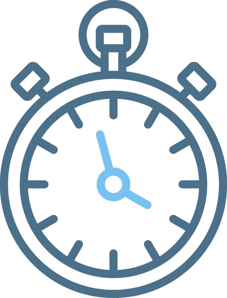 Stopwatch Line Two Colour Icon Design vector